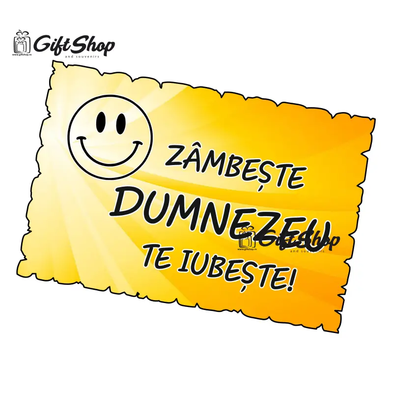 Zambeste dumnezeu te iubeste, magnet frigider mgs042